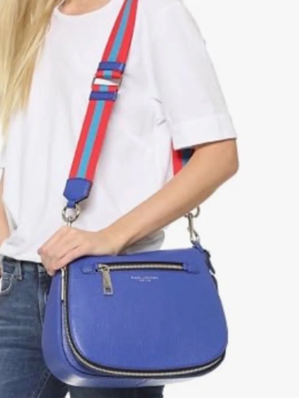 Marc Jacobs Recruit Nomad Leather Crossbody Bag Blue